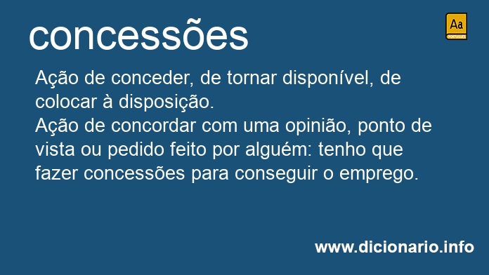 Significado de concesses