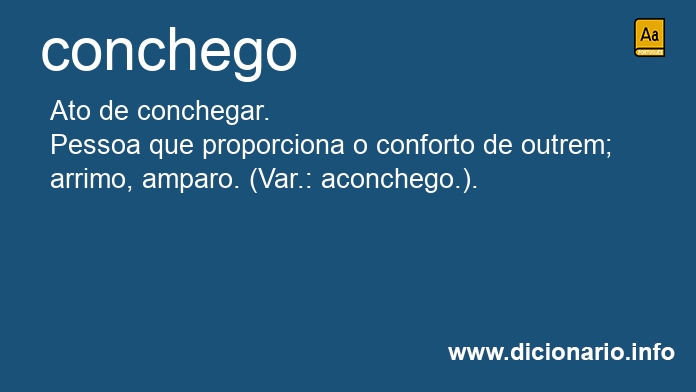 Significado de conchegos