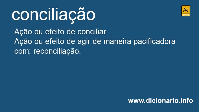 Significado de conciliao