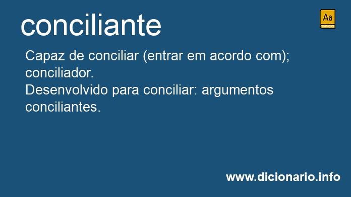 Significado de conciliante