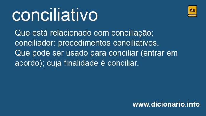 Significado de conciliativa