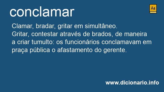 Significado de conclamares