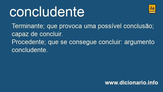 Significado de concludente