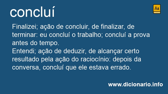 Significado de conclu