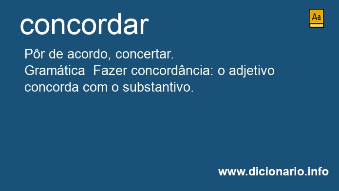 Significado de concordamos