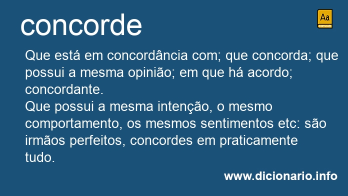 Significado de concorde