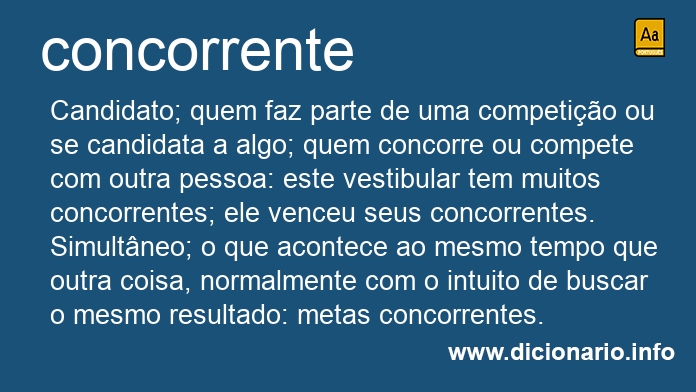 Significado de concorrente