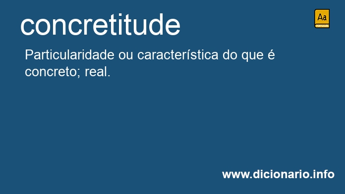 Significado de concretitude