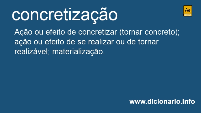Significado de concretizao