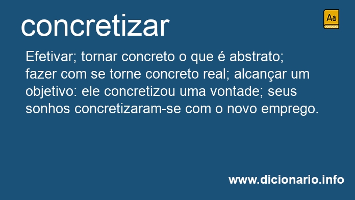 Significado de concretizai