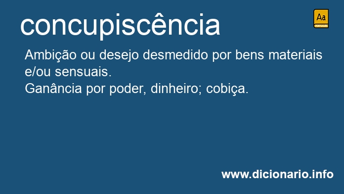 Significado de concupiscncias