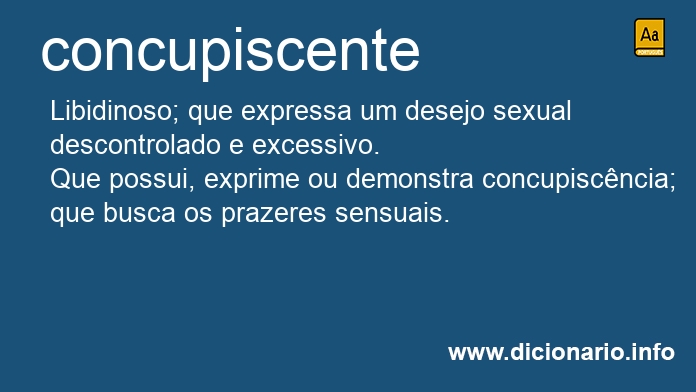 Significado de concupiscente