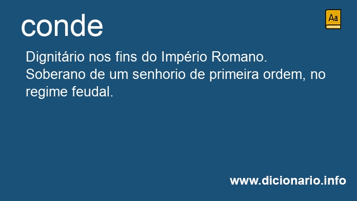 Significado de conde