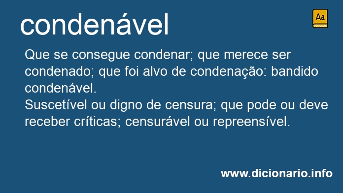 Significado de condenvel