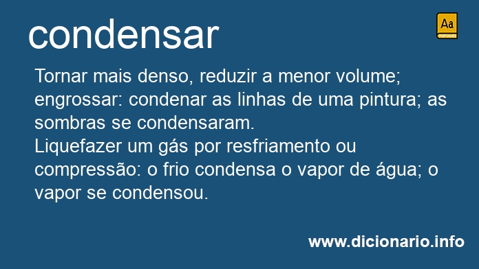 Significado de condensa