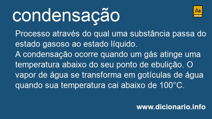 Significado de condensao