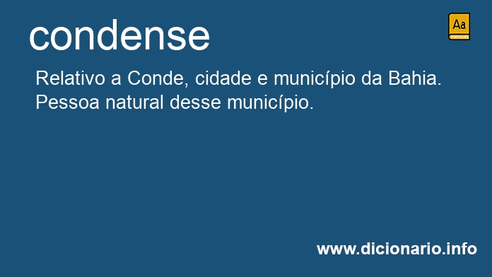 Significado de condense