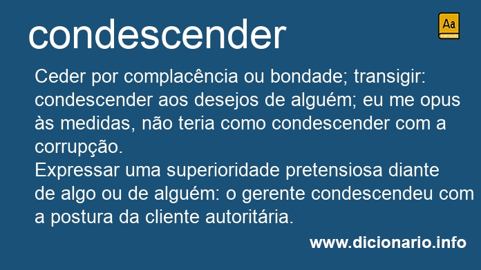 Significado de condescenda