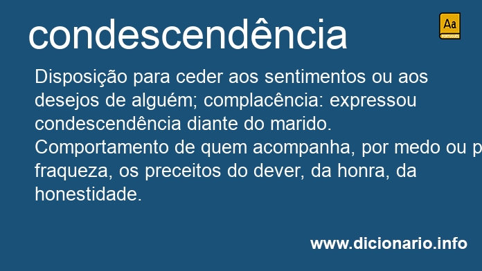 Significado de condescendncia