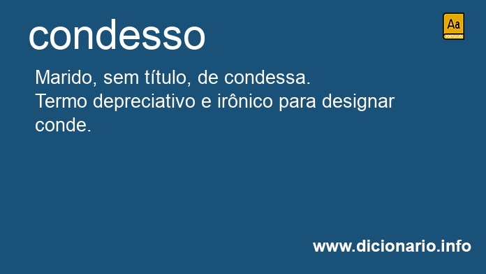 Significado de condesso