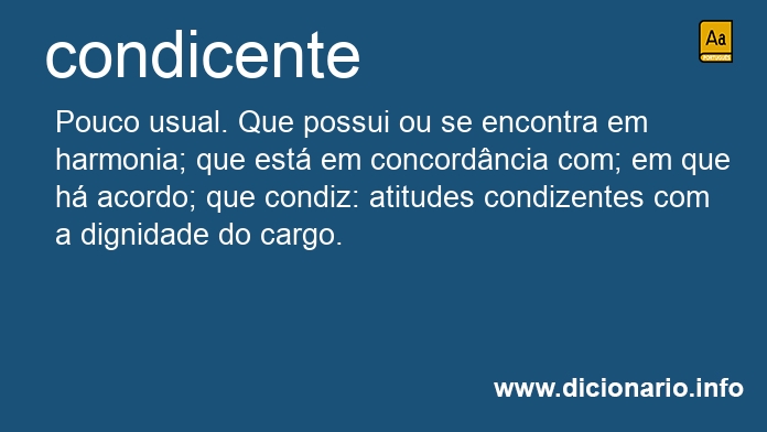 Significado de condicente