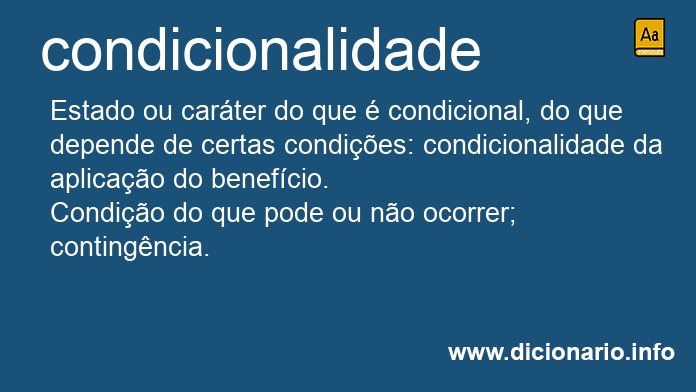 Significado de condicionalidade