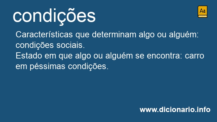 Significado de condies