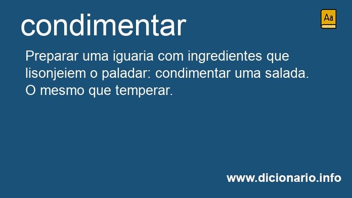 Significado de condimentareis