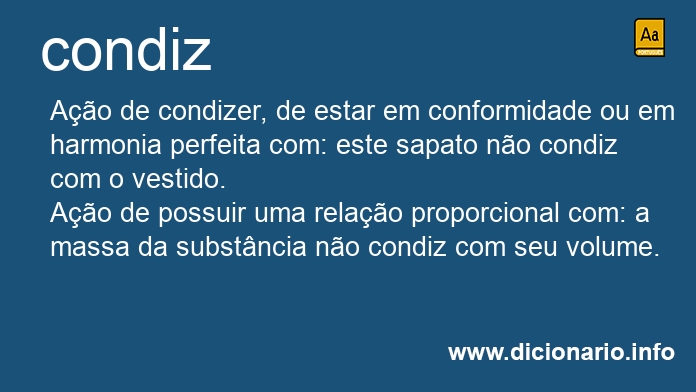 Significado de condiz