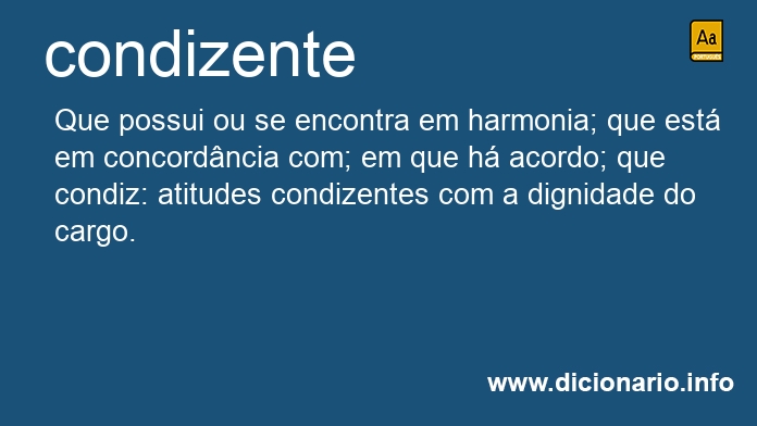 Significado de condizente