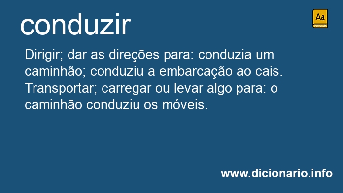 Significado de conduzirs