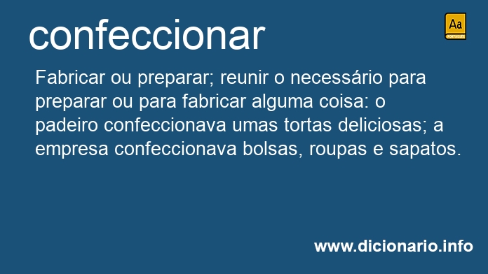 Significado de confeccionars