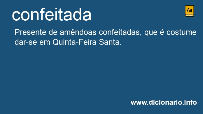 Significado de confeitada