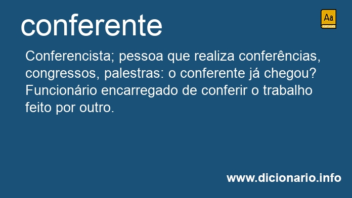 Significado de conferente