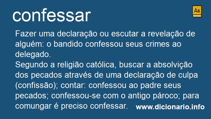 Significado de confessares
