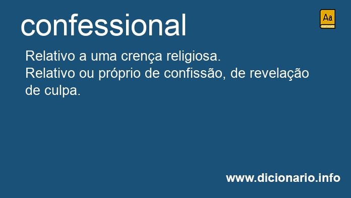 Significado de confessionais