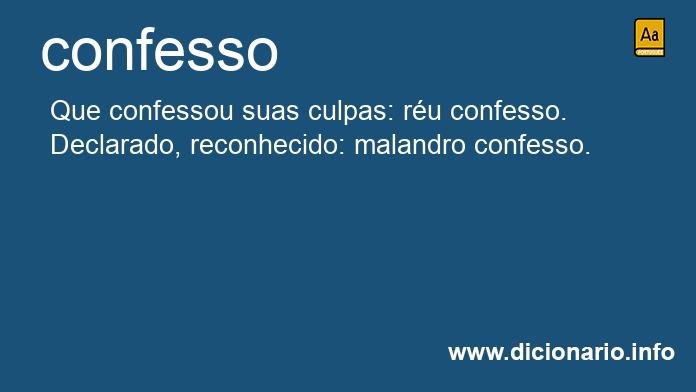 Significado de confesso