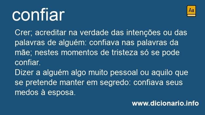 Significado de confia