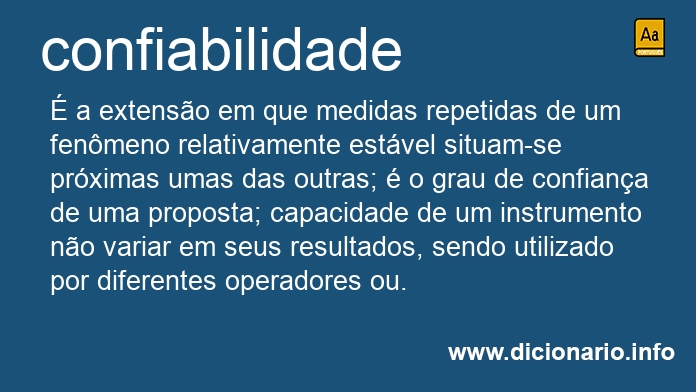 Significado de confiabilidade