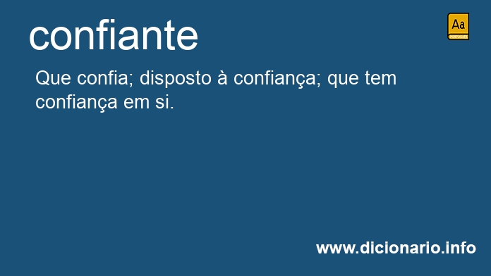 Significado de confiante