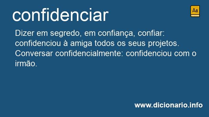 Significado de confidenciais