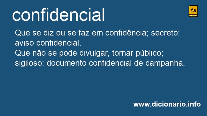 Significado de confidencial