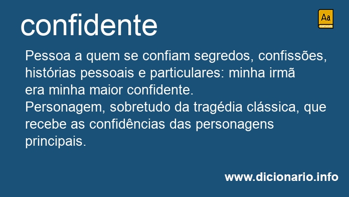 Significado de confidente