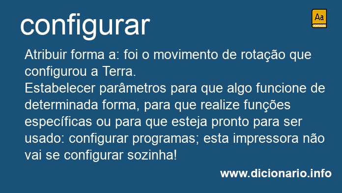 Significado de configurou