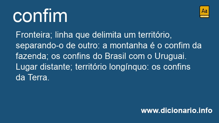 Significado de confim