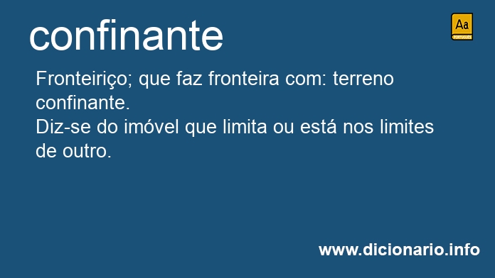 Significado de confinante