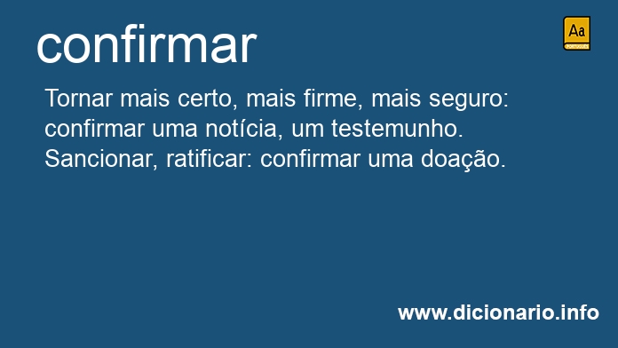 Significado de confirmavam