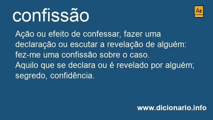 Significado de confisso