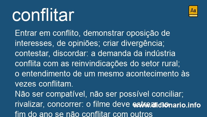 Significado de conflitar