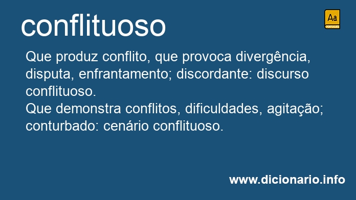 Significado de conflituosos